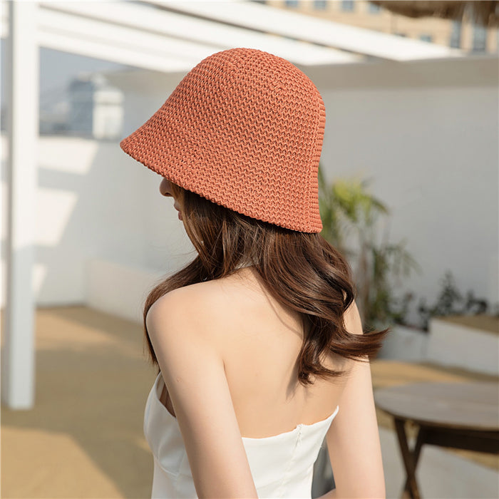 Wholesale bucket hat women's sun-proof hollow thin breathable sun hat bucket basin hat