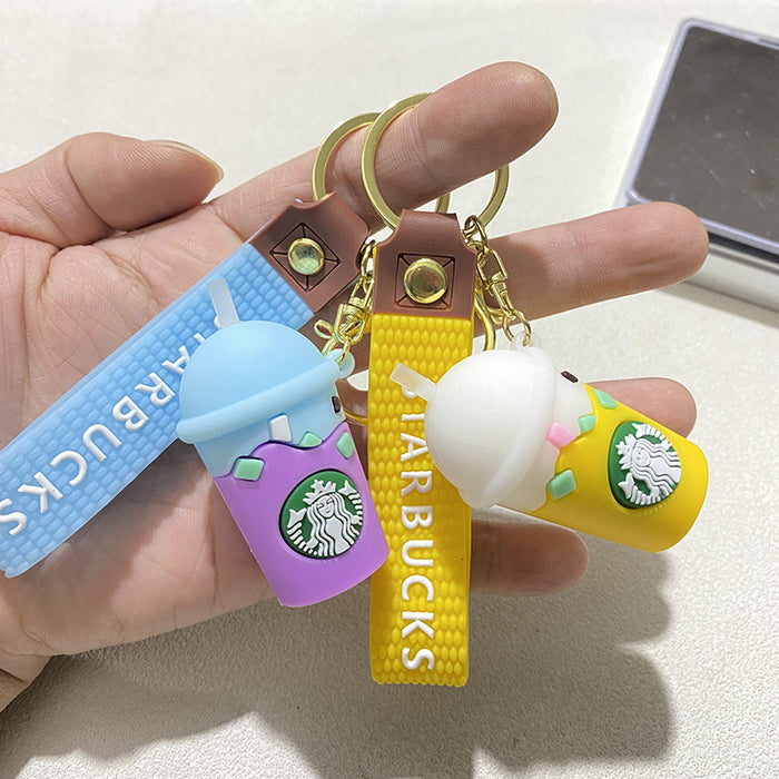 Wholesale Keychain doll car pendant doll bag milk tea cup key chain
