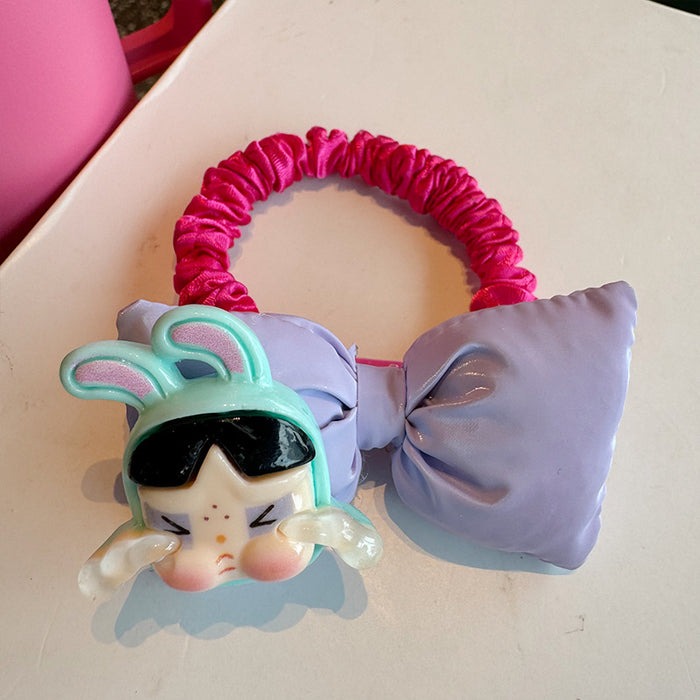 Wholesale Cartoon cute big bow hair ring multi-color hair ring high-end hair rope
