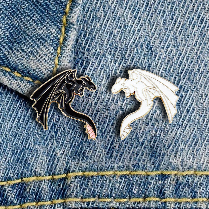 Wholesale Dragon Design Cartoon Brooch Metal Pin Stylish Decorative Accent for Clothing and Bags MOQ≥2