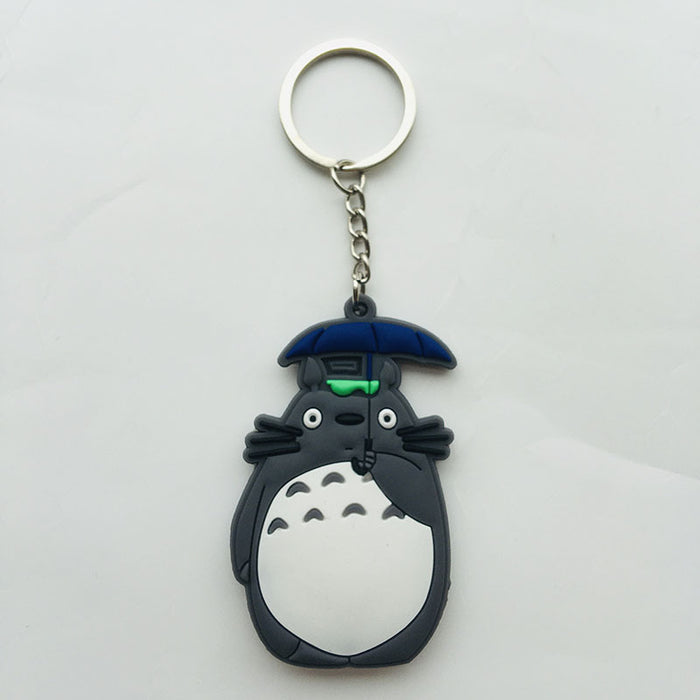 Wholesale Japanese Anime Surrounding Spirited Away Big Fat Cat Gray Fat Man Double-sided Keychain Cartoon Faceless Men's Bag Pendant JDC-KC-Hual006