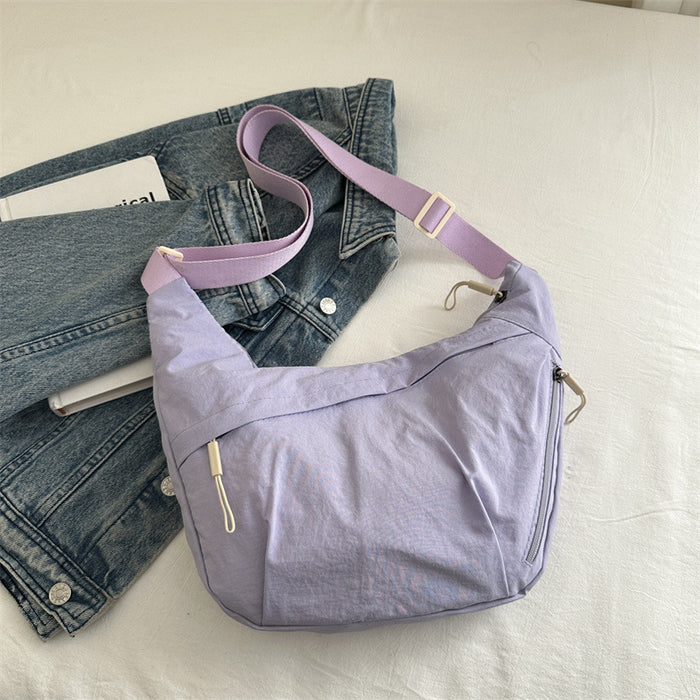 Wholesale Casual versatile crossbody bag, new fashionable and simple shoulder bag, solid color and lightweight