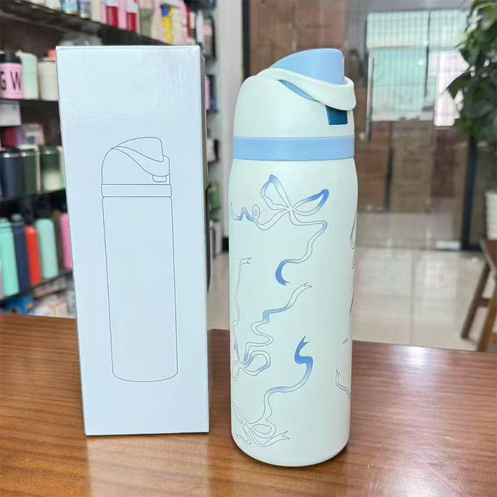 Wholesale Double-drink thermos sports kettle stainless steel suction cup portable large capacity water cup