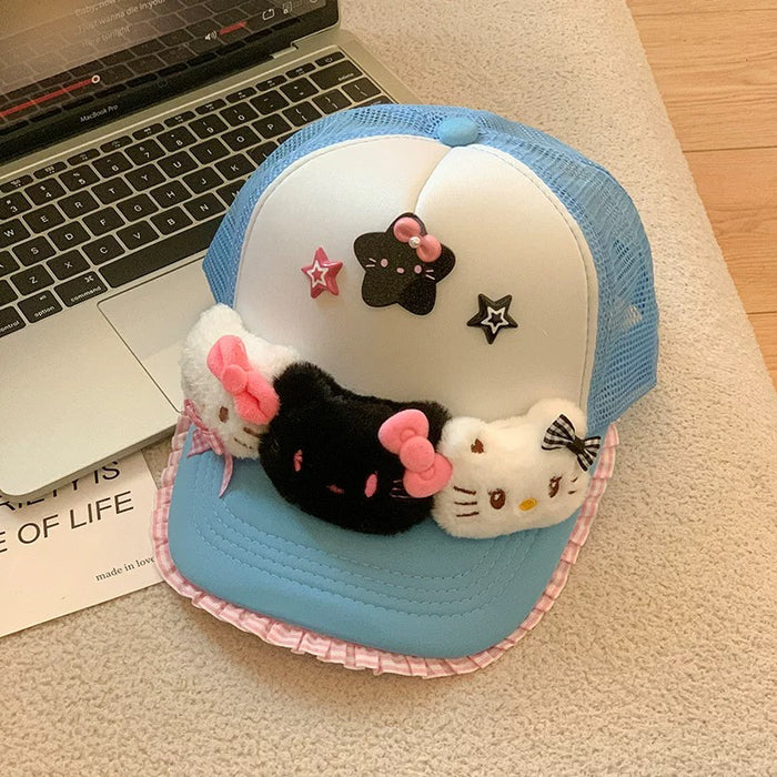 Wholesale Cute Cat Bow Cap Children Small Breathable Baseball Cap