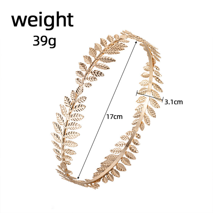 Wholesale bride leaf headband bride golden leaf headdress hair accessories crown headband Christmas