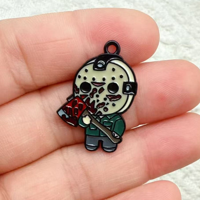 Wholesale 10pcs  Series Monster DIY Alloy Drip Pendant Keychain Earrings Bag Charm