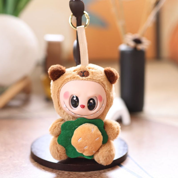 Wholesale Cute vinyl silicone transformation pendant plush toy doll bag pendant keychain
