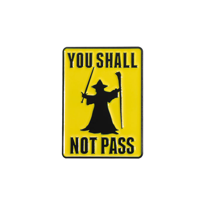 Wholesale Creative Magic Series Novelty Brooch Pin Chic Zinc Alloy Warning Sign Shape Fashion Accessory