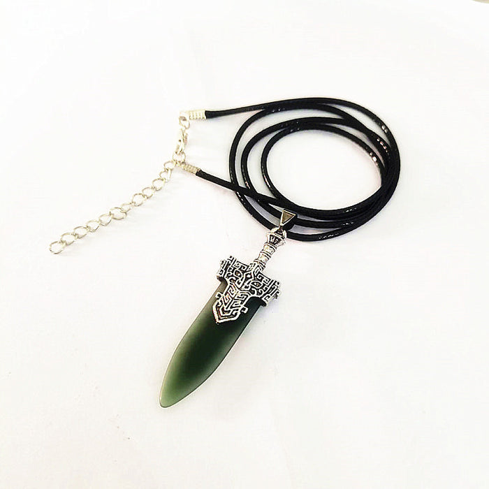 Wholesale Vintage necklace pendant, imitation jade exquisite new accessory