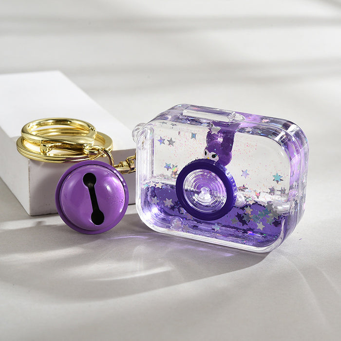 Wholesale Cute Acrylic Liquid Glitter Bottle Keychain