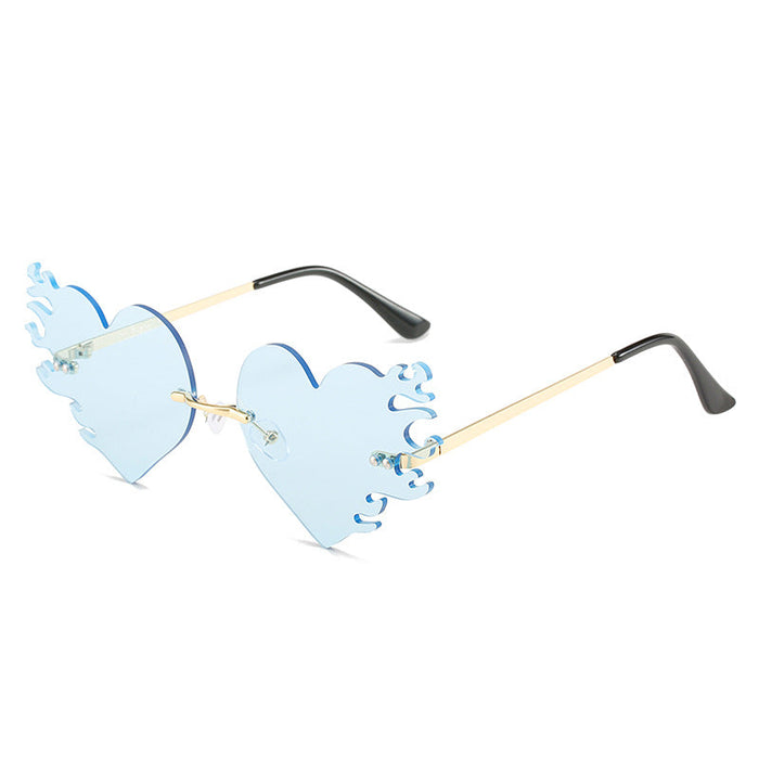 Wholesale Sunglasses Personalized frameless dazzling metal sunglasses Men's high-end glasses