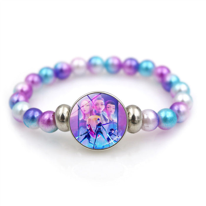 Wholesale K-POP Bracelet Girl Gift Accessory Colorful Beaded Bracelet