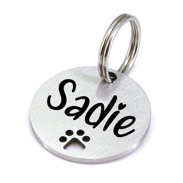 Wholesale Stainless steel pet tag double-sided engraved electroplated hang tag