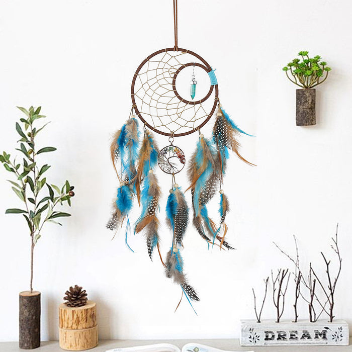 Wholesale Handmade Feather Dreamcatcher Colorful Tree of Life