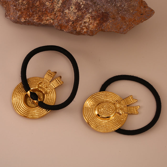 Wholesale Personalized new stainless steel headband, heart-shaped headband, elastic headband, high-end straw hat headband