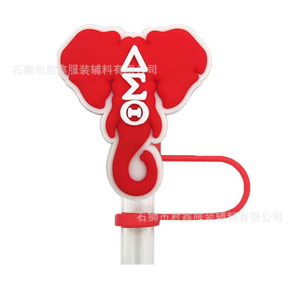 Wholesale 50pcs Red Community Straw Cap  Decorative Dust Plug Straw Cover