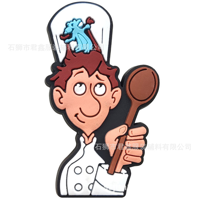 Wholesale 50pcs Buckle  Pvc Soft Glue DIY Accessories Shoes Charms