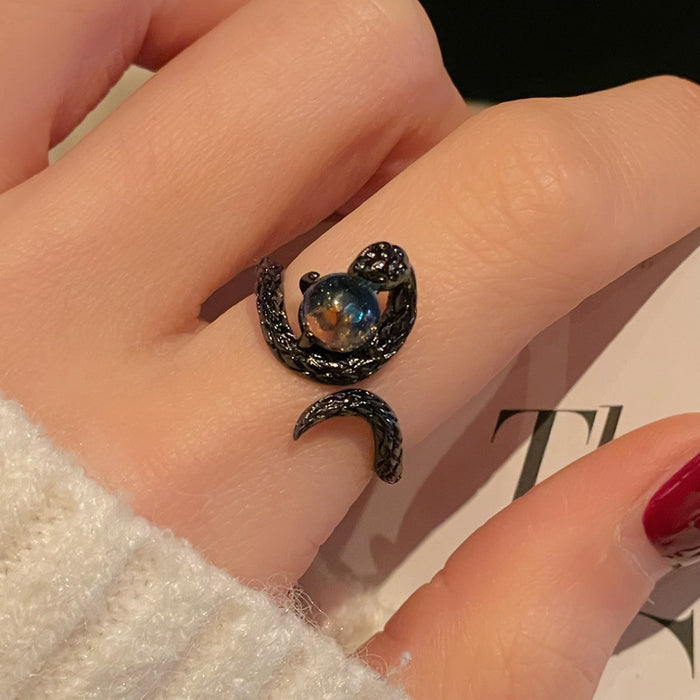 Wholesale New Zircon Open End Ring with a Vintage Flower Style and a Personalized High End Feeling