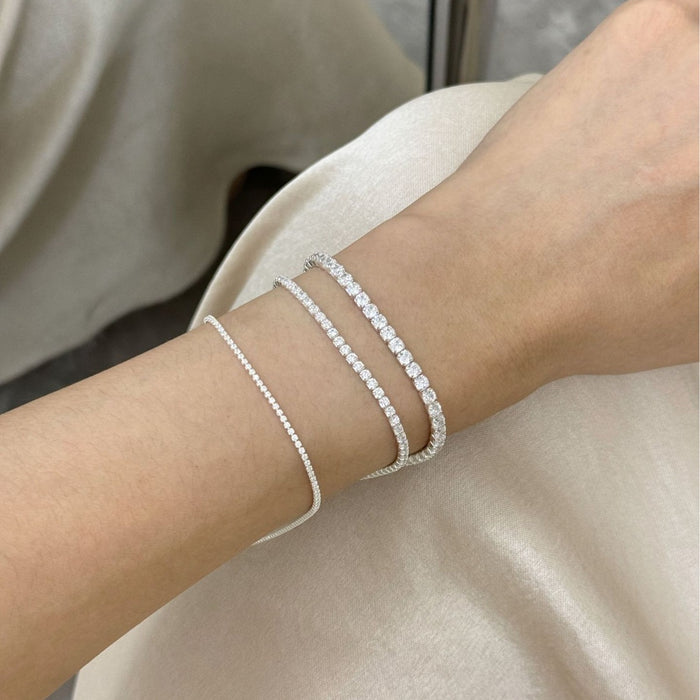Wholesale Bracelet S925 Sterling Silver Full Diamond Zircon Tennis Bracelet