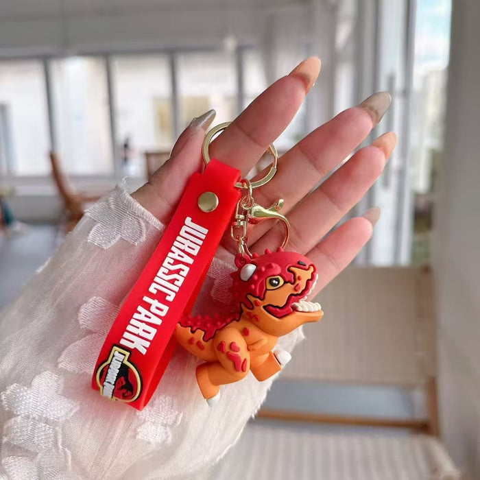 Wholesale Cartoon cute dinosaur soft plastic doll keychain student pendant schoolbag accessories small gift pendant