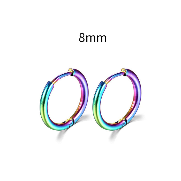 Wholesale Hot Selling Stainless Steel Earrings New Round Earrings for Men European and American Body Piercing Accessories JDC-ES-YaChen010