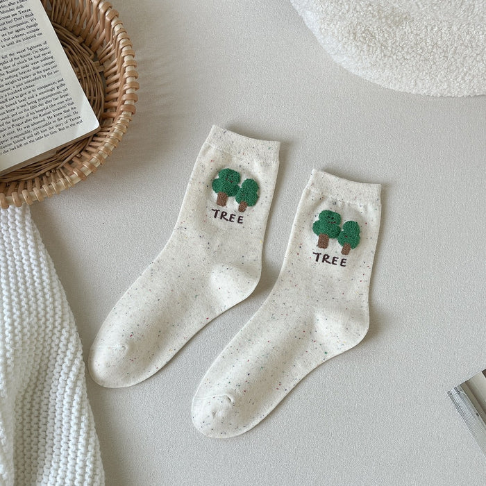 Wholesale Cute cartoon small animal cotton socks, mid tube socks