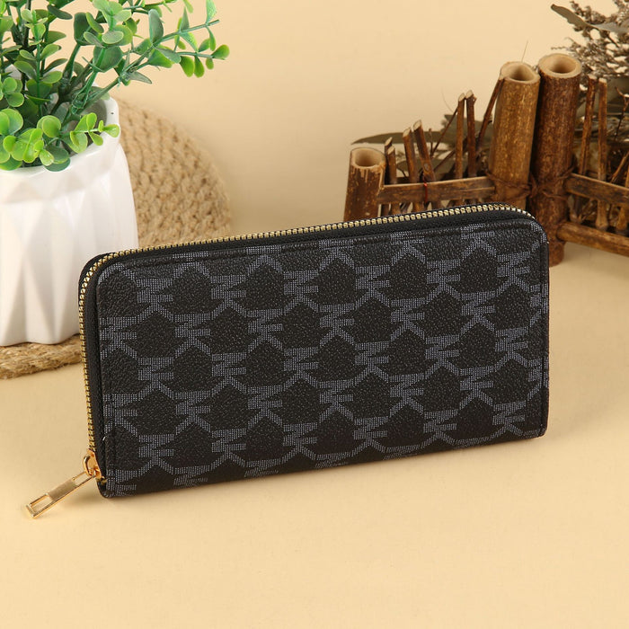 Wholesale Urban Casual PU Leather Long Wallet with Card Slots and Phone Pocket MOQ≥3