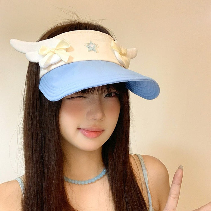 Wholesale Cute bow, empty top hat, sun hat, outdoor UV protection