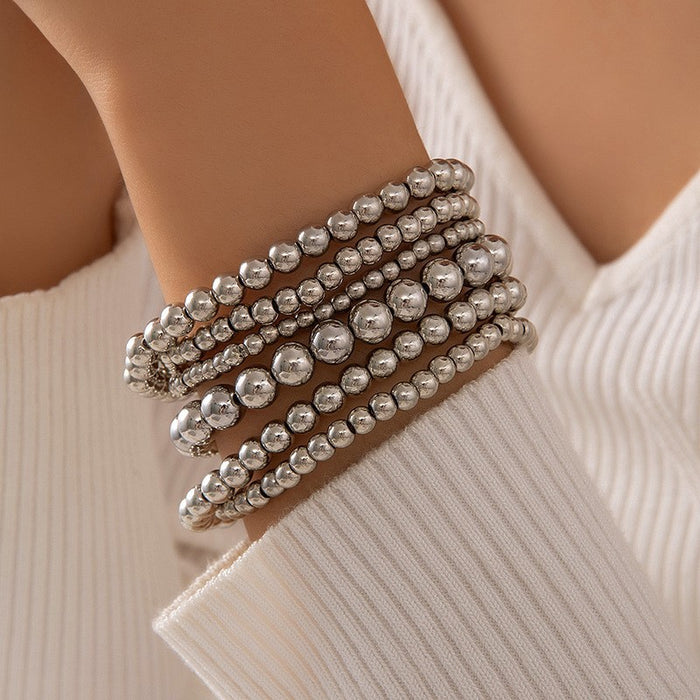 Wholesale Alloy Bead Star Love Geometric Bracelet Set JDC-BT-YongG004