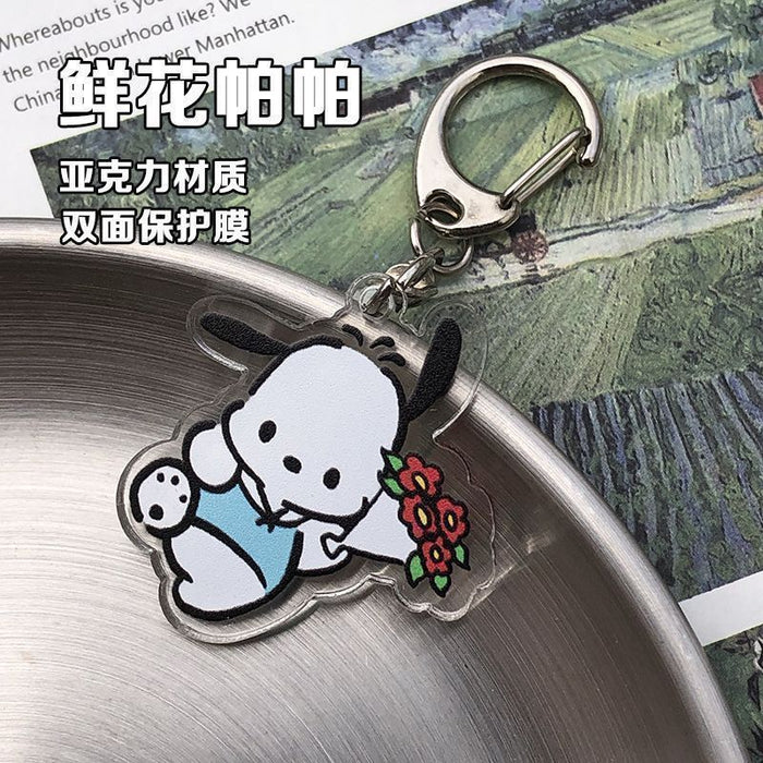 Wholesale acrylic double-sided double-layer key chain cute small ornaments
