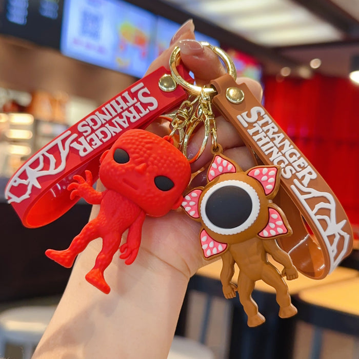 Wholesale PVC Keychain Cartoon Doll Bag Charm Car Key Accessory Gift