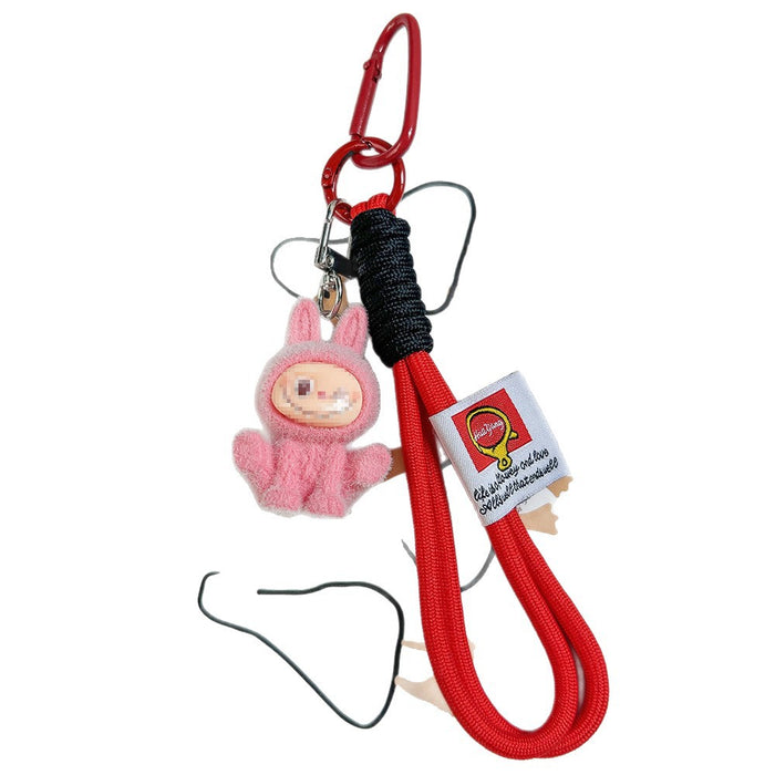 Wholesale flocked cute doll keychain backpack charm