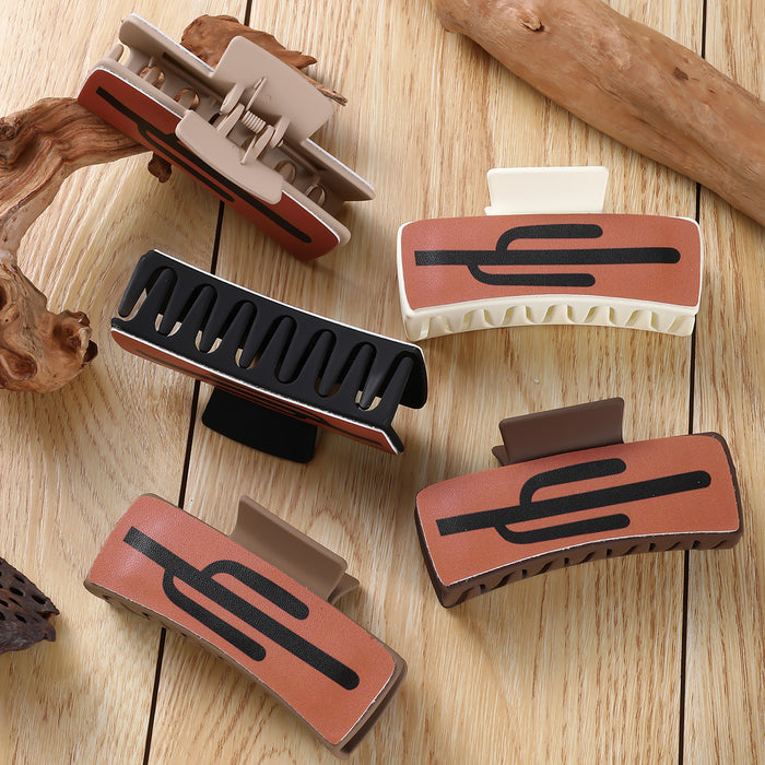 Wholesale Black Cactus square Hair Clips