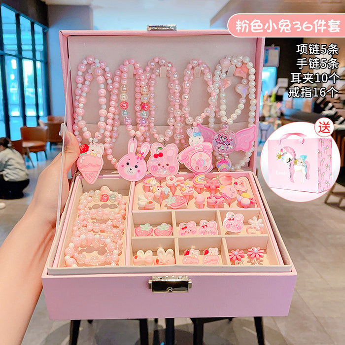 Wholesale Children' s New Headwear Girl Birthday Gift Jewelry Box Princess Girl Hair Accessories Set Gift Box Baby Hair Clip