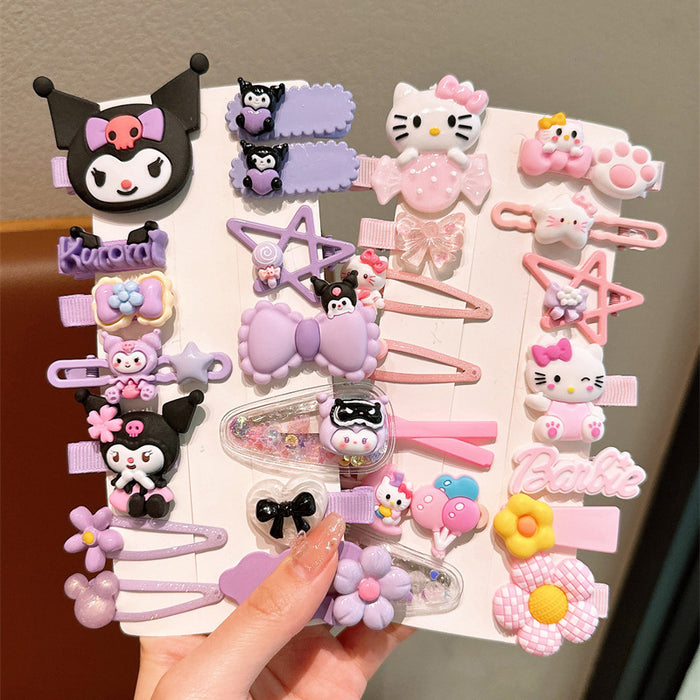 Wholesale Cartoon Children's Soft Glue Hair Clip Set JDC-HC-Jiangx003