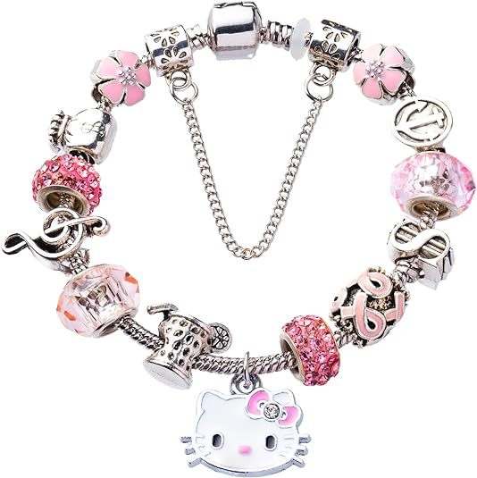 Wholesale Fashion Kitty Cat Panjia Diy Cartoon Series Cute Cat Pendant Ladies Girlfriends Gift Bracelet JDC-BT-Luman004