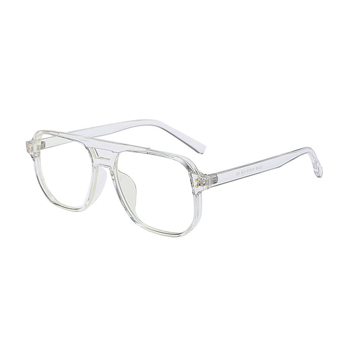 Wholesale Glasses Frame Men's Trendy Frame with Double Beam Box Anti-blue Glasses