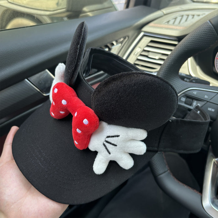 Wholesale Cute cartoon sunshade hat without top, breathable sunshade hat