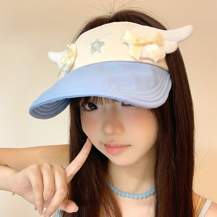 Wholesale Cute bow, empty top hat, sun hat, outdoor UV protection