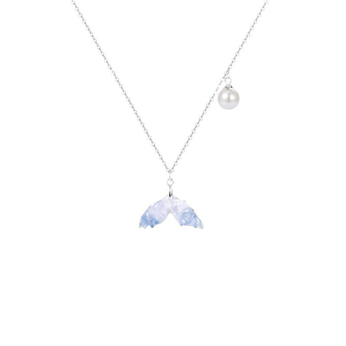 Wholesale Titanium steel pearl necklace set, light luxury, niche, high-end accessories, collarbone chain