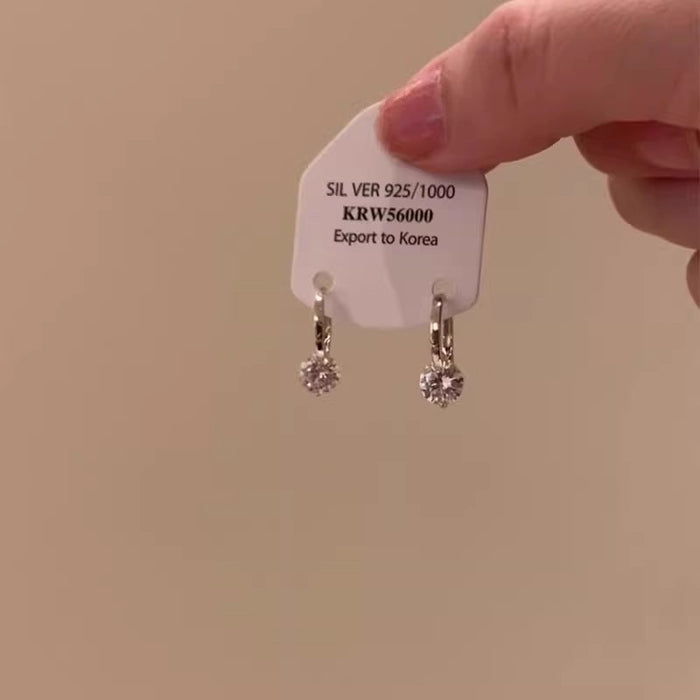Wholesale Light Luxury Exquisite Zircon Pendant Earrings