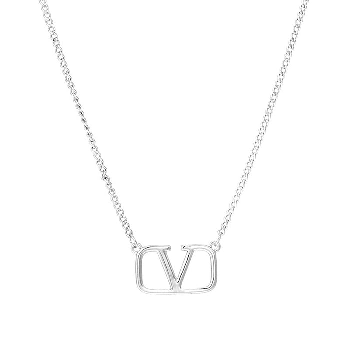 Wholesale Zircon Letter Pendant Necklace(F) JDC-NE-ShuY001