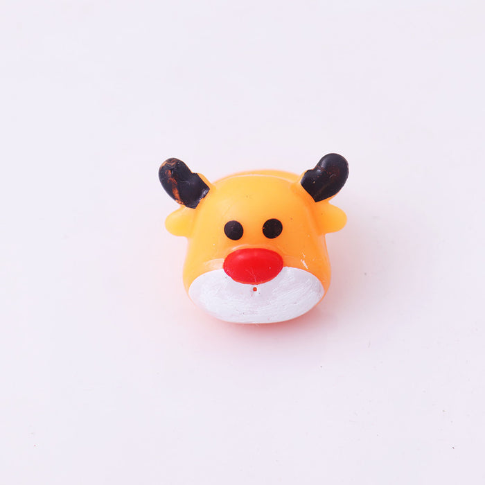 Wholesale Christmas Glowing Cartoon Soft Rubber Ring Prom Party Party Finger Lamp Kidsren' s Toy Elderly Elk Ring