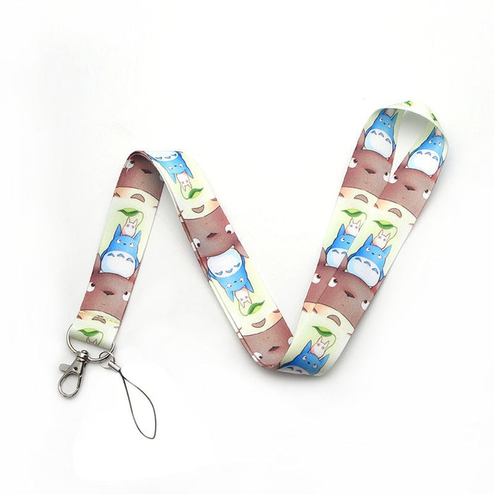 Wholesale 10 pcs Cute cartoon cat phone lanyard hard case keychain