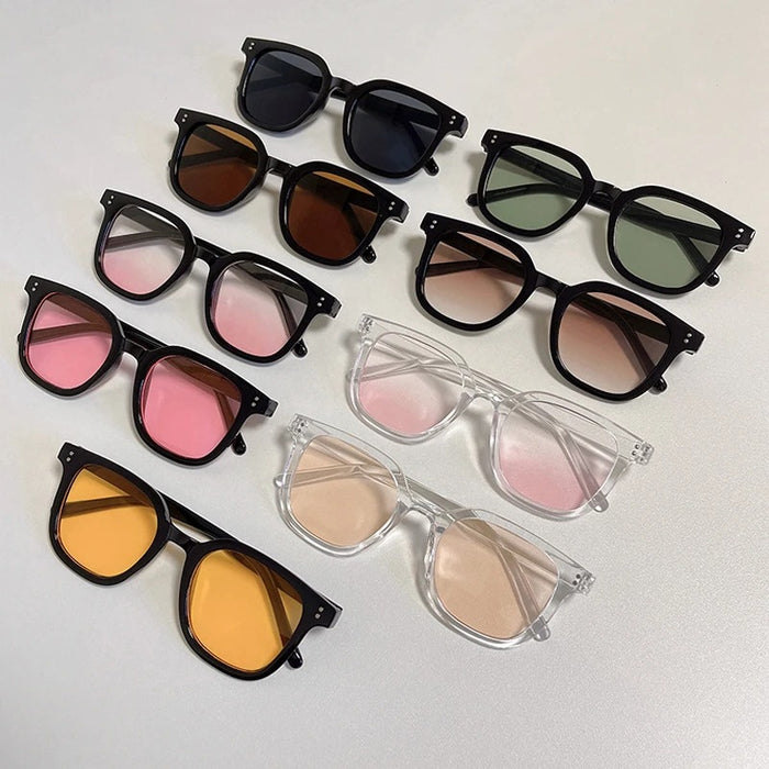 Wholesale Square Frame Anti-UV and Anti-blue Light PC Sunglasses JDC-SG-Fuxin010