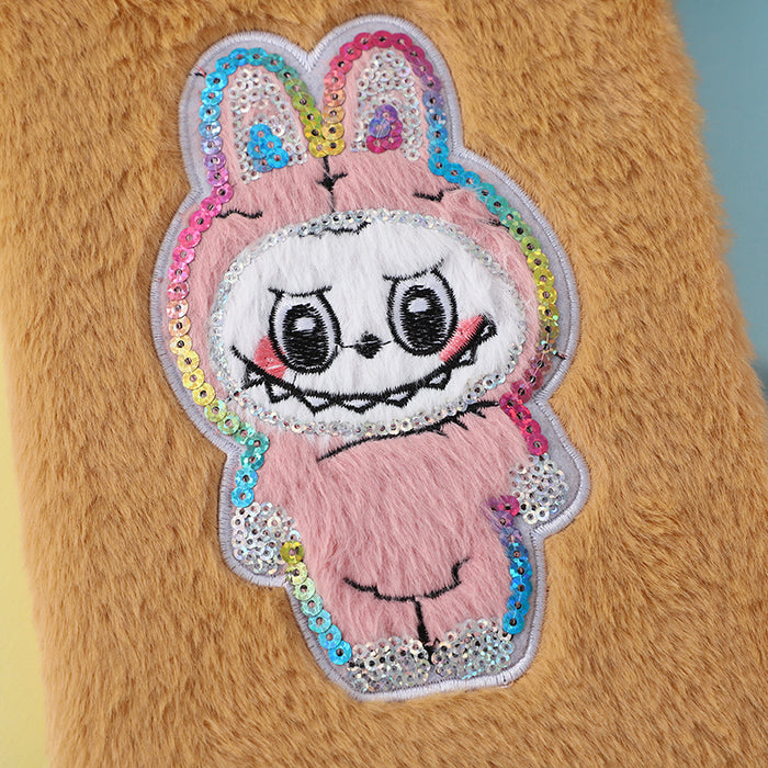 Wholesale Cartoon plush notebook,  cute candy-colored student notebook,  new children' s diary