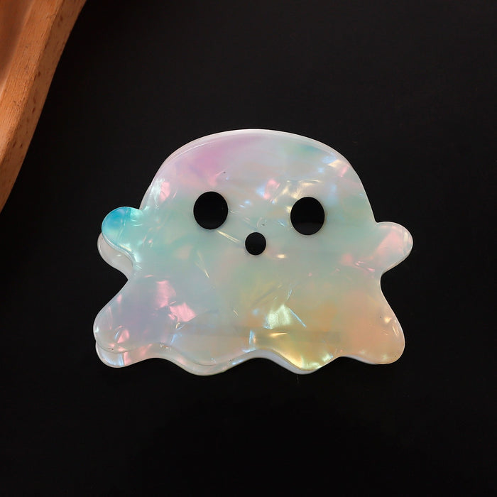Wholesale  Pumpkin Ghost Laser Effect Printed Clip Shark Clip Hair Accessory
