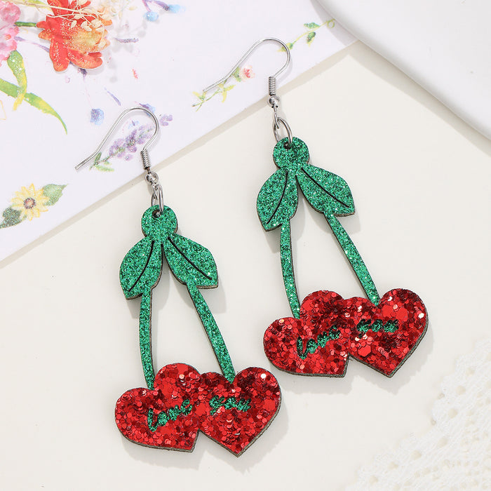 Wholesale Valentine' s Day earrings Bohemian style wine glass earrings