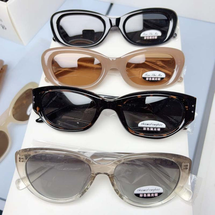 Wholesale Fashionable new cat eye small oval polarized sunglasses versatile internet celebrity same style glasses sunglasses