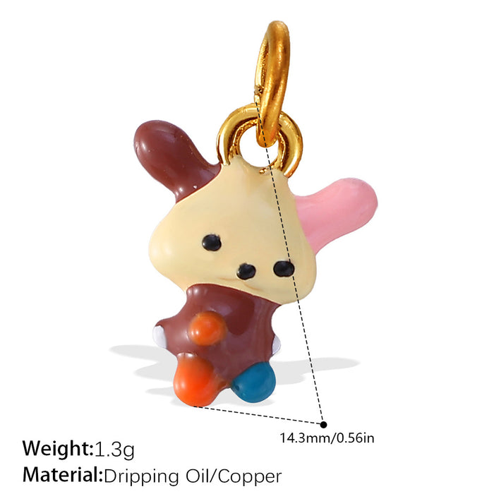 Wholesale Cartoon Cute Stereo Elephant Puppy Oil Dripping Pendant Decorative Accessories Mobile Phone Pendant